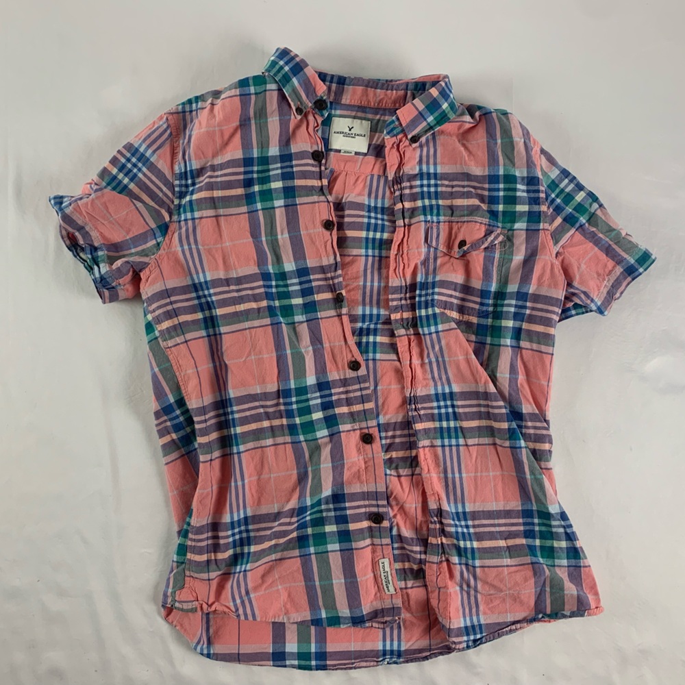 American Eagle Button Up T Shirt
